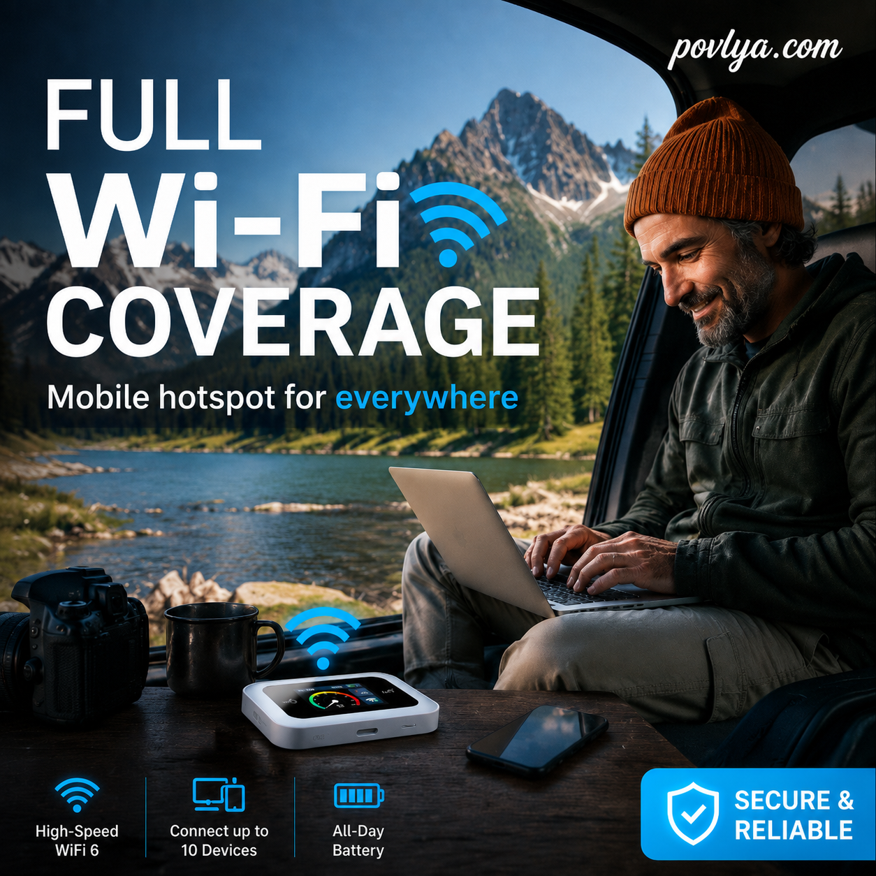 2026 HOT SALE50K+ SOLD! 50% OFF! Mobile Hotspot – Portable WiFi, full coverage anywhere. No contract, no setup. Stay connected on the go!