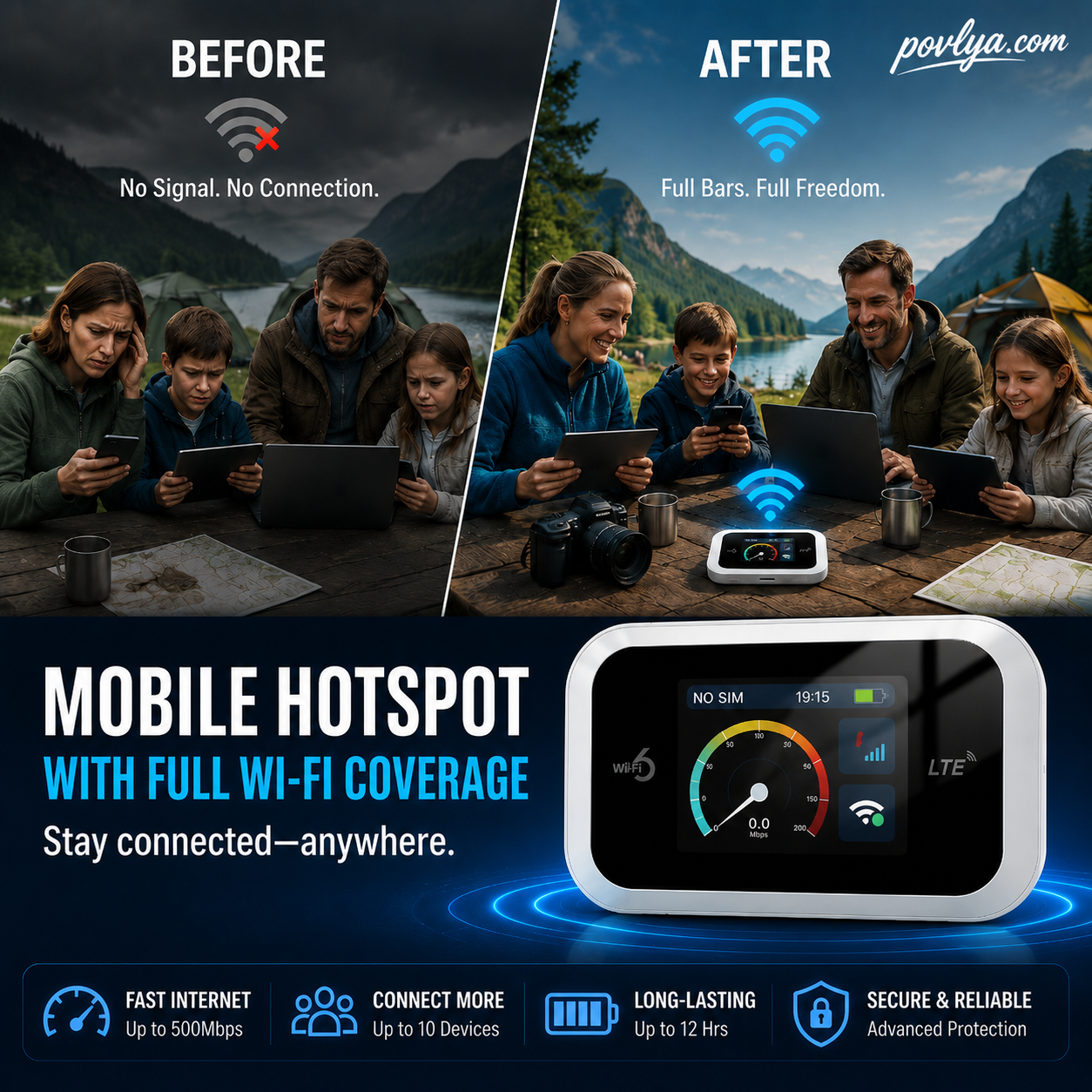 2026 HOT SALE50K+ SOLD! 50% OFF! Mobile Hotspot – Portable WiFi, full coverage anywhere. No contract, no setup. Stay connected on the go!
