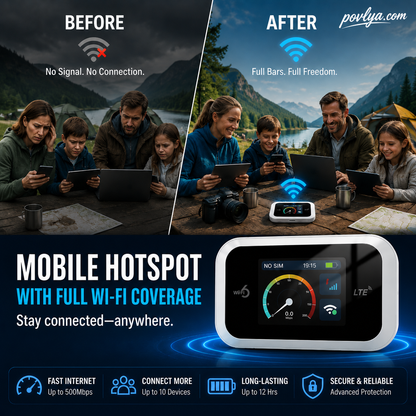 2026 HOT SALE50K+ SOLD! 50% OFF! Mobile Hotspot – Portable WiFi, full coverage anywhere. No contract, no setup. Stay connected on the go!