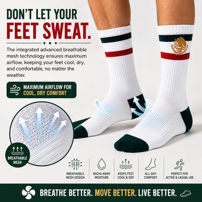 🇲🇽 Step Into Culture & Pride! Introducing the Ultimate Mexican Flag Embroidered Socks!
