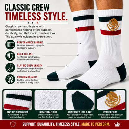 🇲🇽 Step Into Culture & Pride! Introducing the Ultimate Mexican Flag Embroidered Socks!