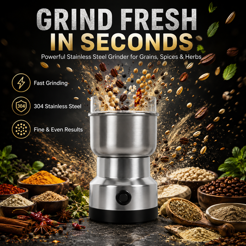 🏅High-Speed Stainless Steel Grain Grinder