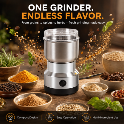 🏅High-Speed Stainless Steel Grain Grinder