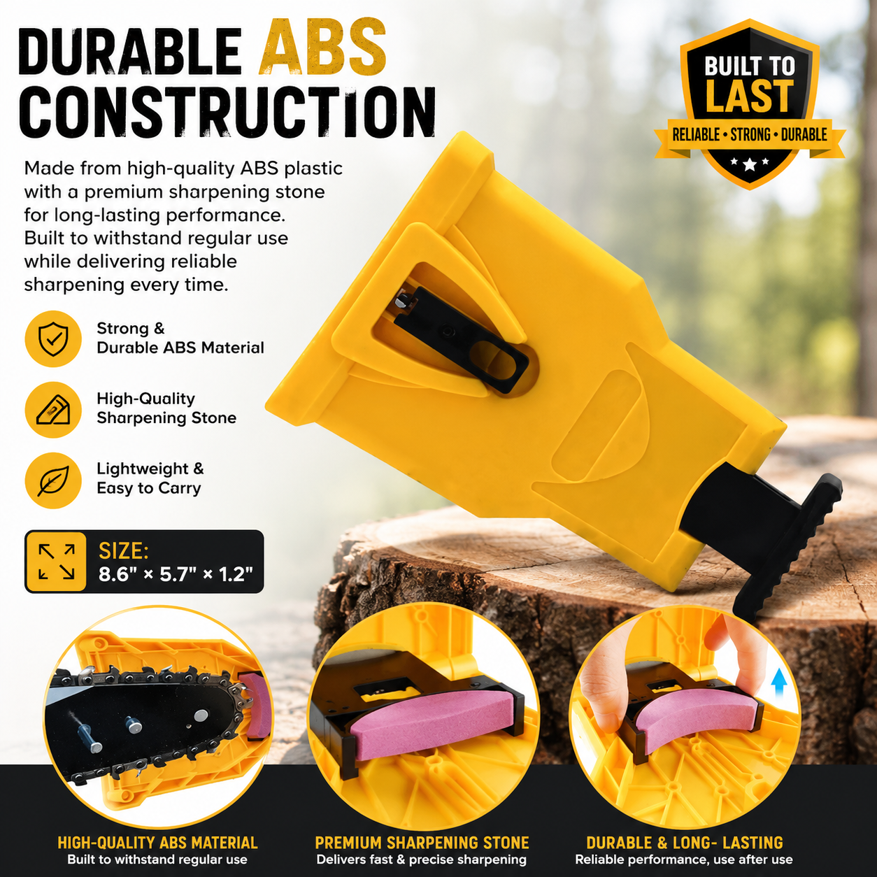 🔧🌲 Portable Chainsaw Chain Sharpener | Fast Bar-Mount Sharpening Tool for 14"–20" Chainsaws
