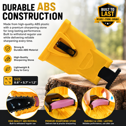 🔧🌲 Portable Chainsaw Chain Sharpener | Fast Bar-Mount Sharpening Tool for 14"–20" Chainsaws