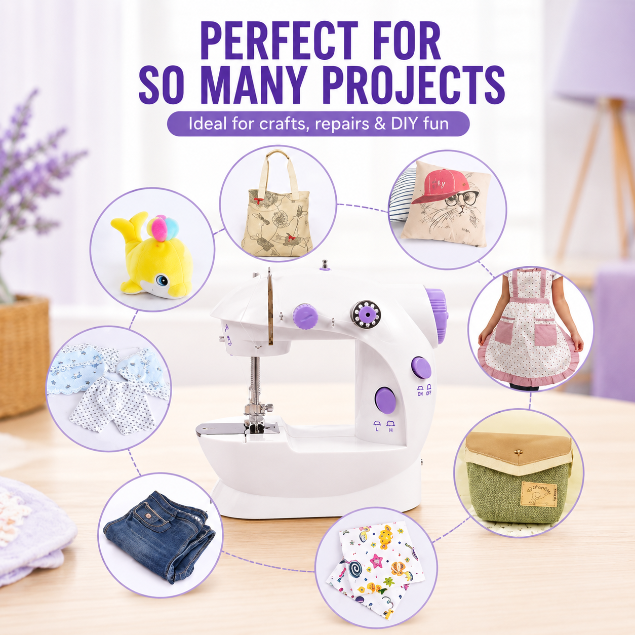 🧵 Mini Electric Sewing Machine – Compact Household Repair & Craft Tool ✨