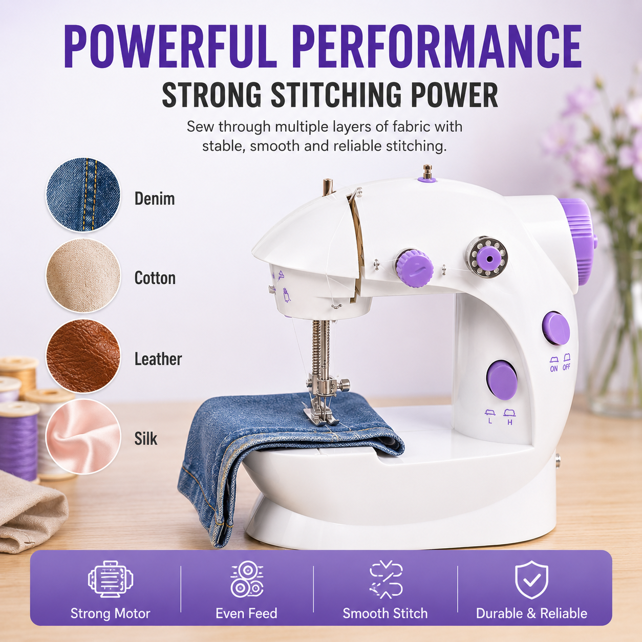 🧵 Mini Electric Sewing Machine – Compact Household Repair & Craft Tool ✨