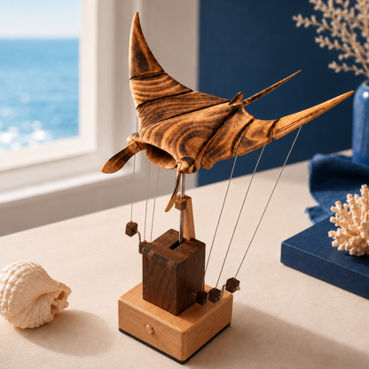 Everwoods™ Wooden Manta Ray — Wings That Actually Move