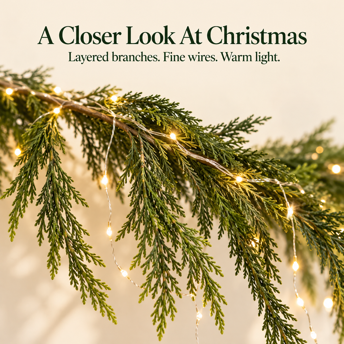 🎄 Christmas Greenery Garland & Warm Icicle Lights Set — Turn Empty Spaces Into Holiday Magic ✨