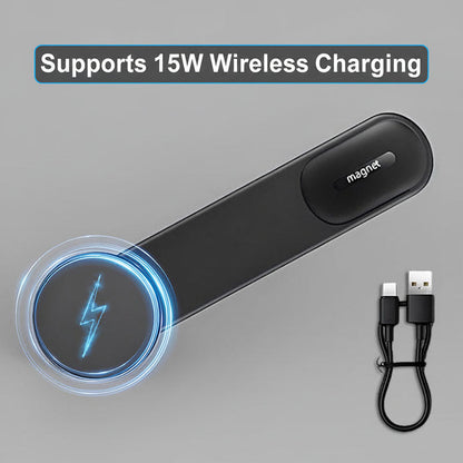 15W magnetic wireless car charger with charging cable