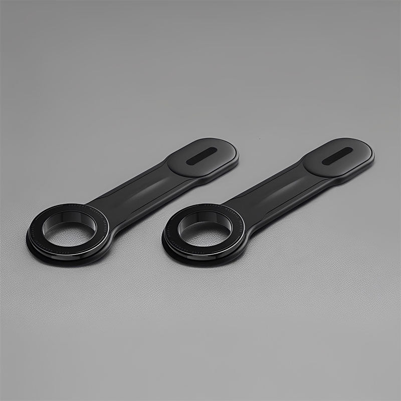 Two foldable magnetic car phone mounts