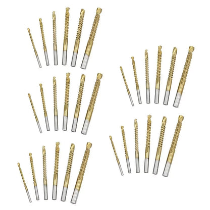 Cobalt Drill Bit Set (6 PCS) - Multi-Purpose HSS Co Thread Tap & Countersink Bit Set with 1/4 Inch Quick Change Hex Shank for Metal Drilling