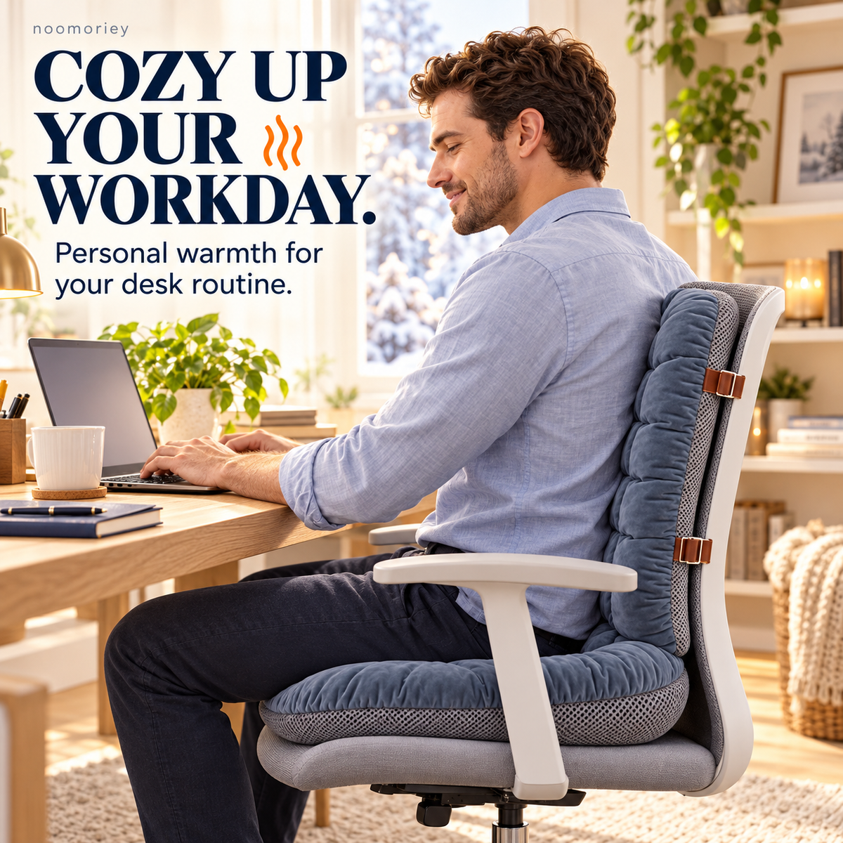 🔥 Cozy Heated Chair Cushion – Plush Seat & Back Warmer with Adjustable Heat & Timer！！！