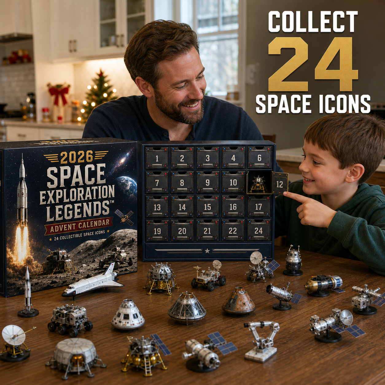 2026 Space Exploration Legends Advent Calendar – 24 Days of Space Missions, 24 Collectible Surprises
