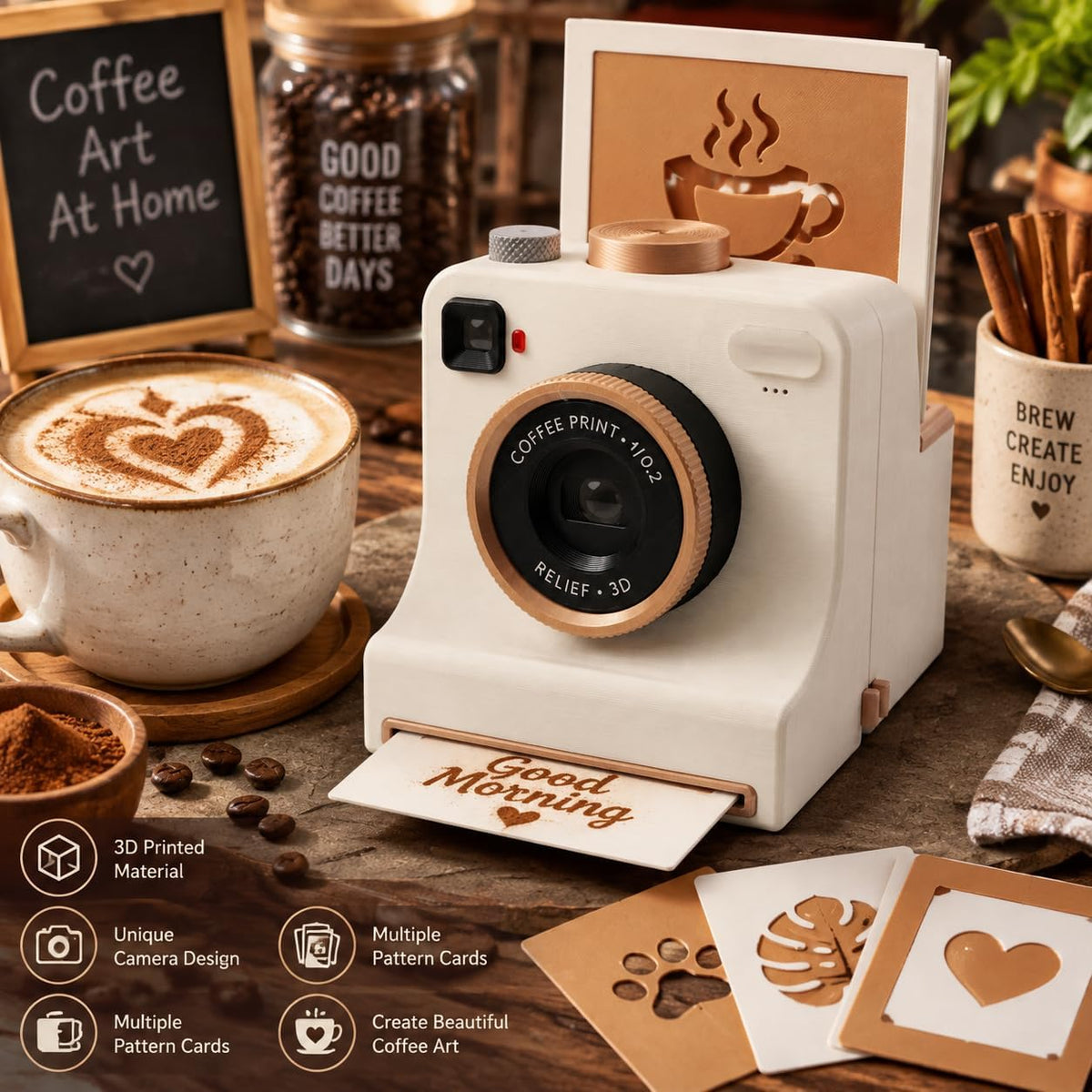 ☕✨ 50% OFF Smart Latte Art Maker Camera Tool 🎨 Create Beautiful Coffee Designs At Home