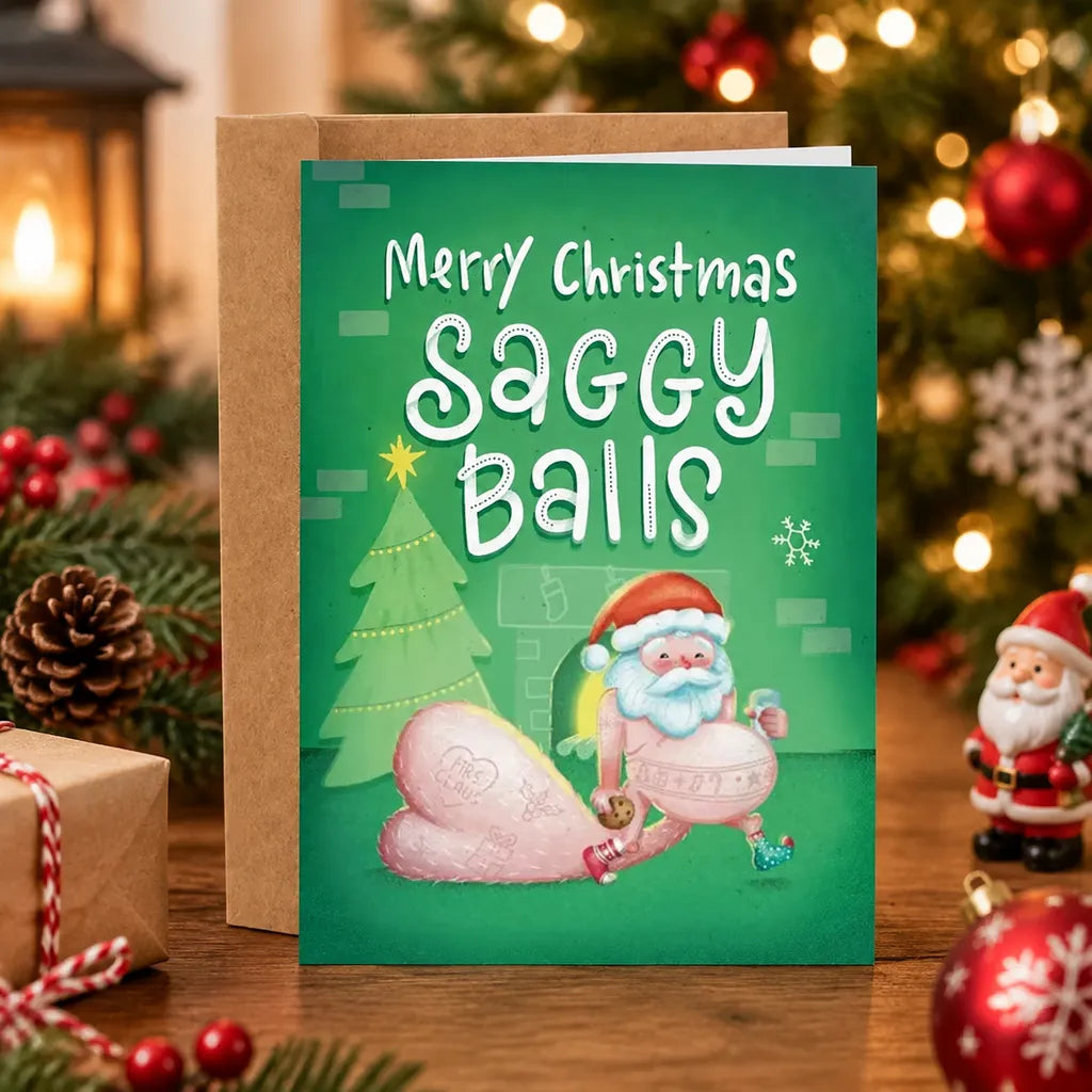 🎄🎅Greetings Funny Inappropriate Christmas Card 9-Piece Set