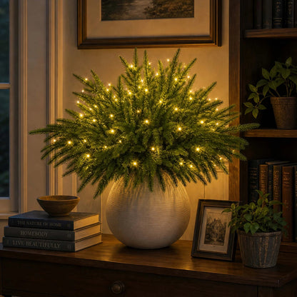 Christmas Enchanted Evergreen Pine– Set of 5