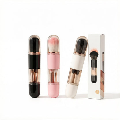 6-in-1 Portable Makeup Brush Set – Beauty Essentials On the Go