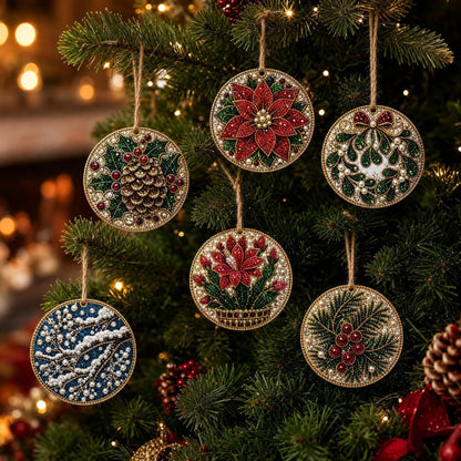 🎄Christmas DIY Diamond Painting Ornaments Kit (6 PCS)🎅
