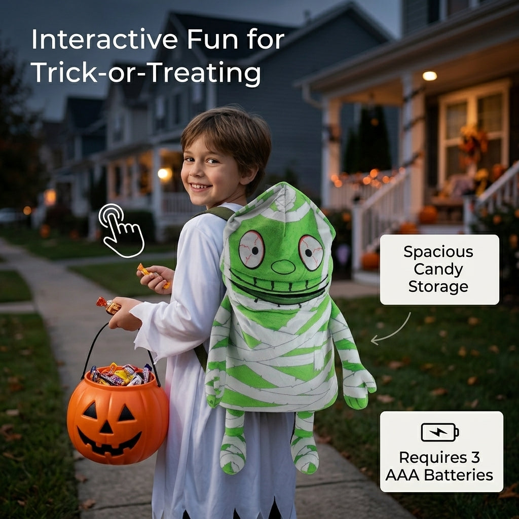 Musical Animated Mummy Children's Halloween Trick or Treat Bag