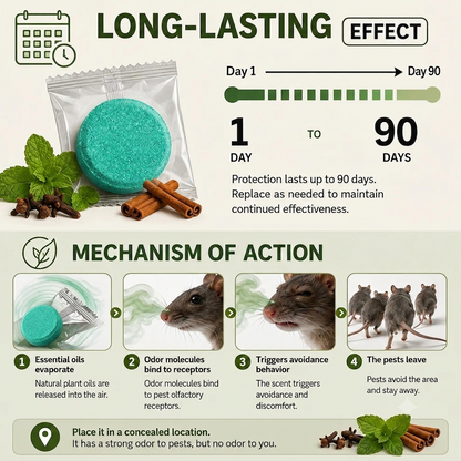 🐀 50% OFF NOW!⚡Bio-Shield🟢Rodent-Insect Repellent Tablets - 10 Pack