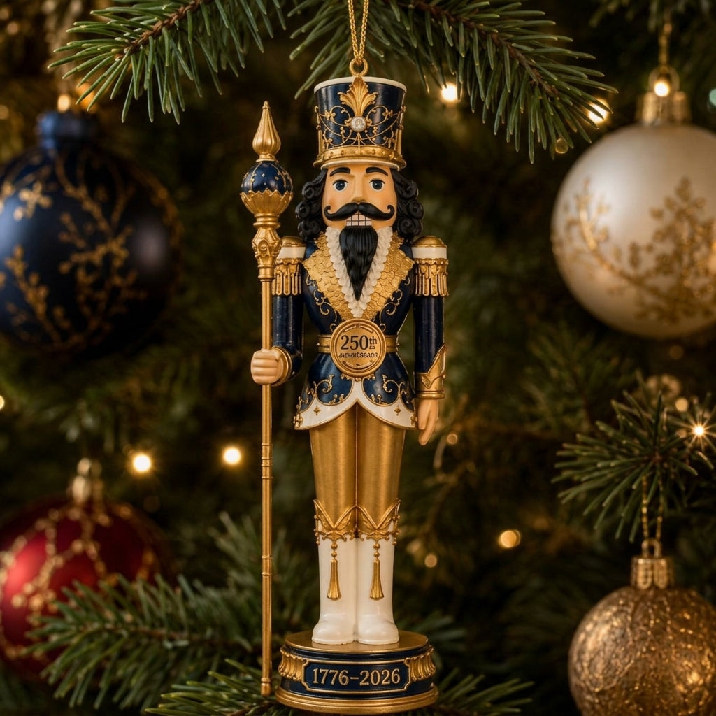 2026 America 250th Anniversary Nutcracker King Christmas Ornament – Commemorative Keepsake