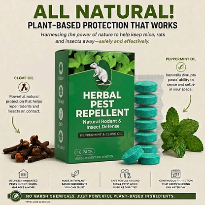 🐀 50% OFF NOW!⚡Bio-Shield🟢Rodent-Insect Repellent Tablets - 10 Pack