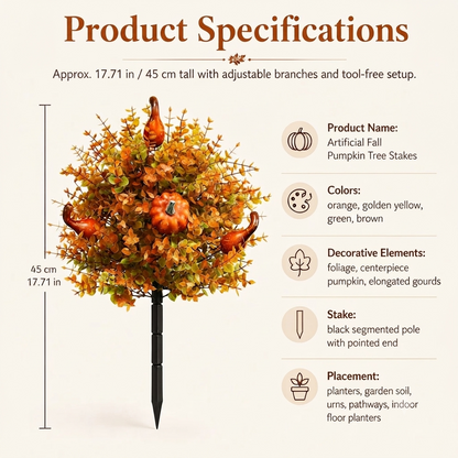 🔥Halloween Early Bird Special Sale 50% OFF - Artificial Fall Pumpkin Tree Stakes🍂