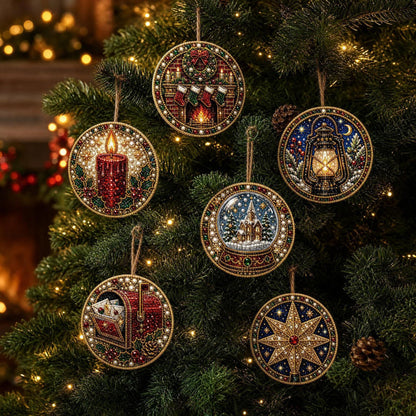🎄Christmas DIY Diamond Painting Ornaments Kit (6 PCS)🎅