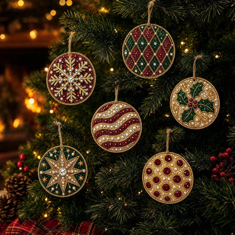 🎄Christmas DIY Diamond Painting Ornaments Kit (6 PCS)🎅