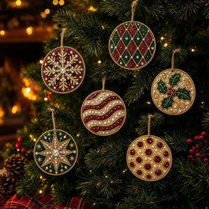 🎄Christmas DIY Diamond Painting Ornaments Kit (6 PCS)🎅