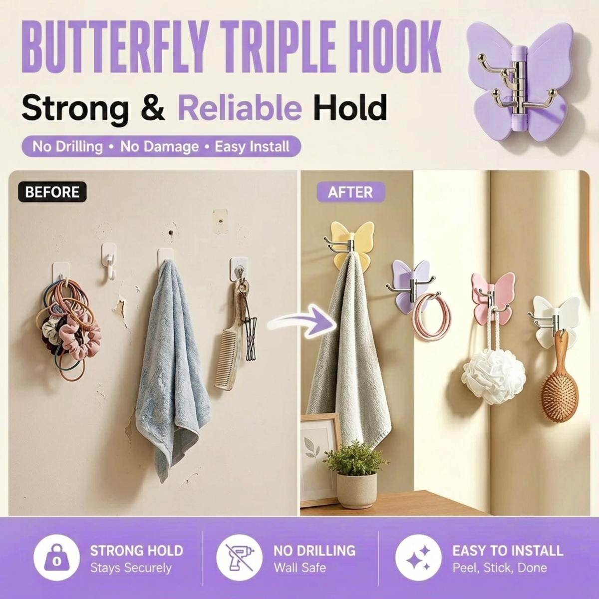 🦋Butterfly Triple Hook