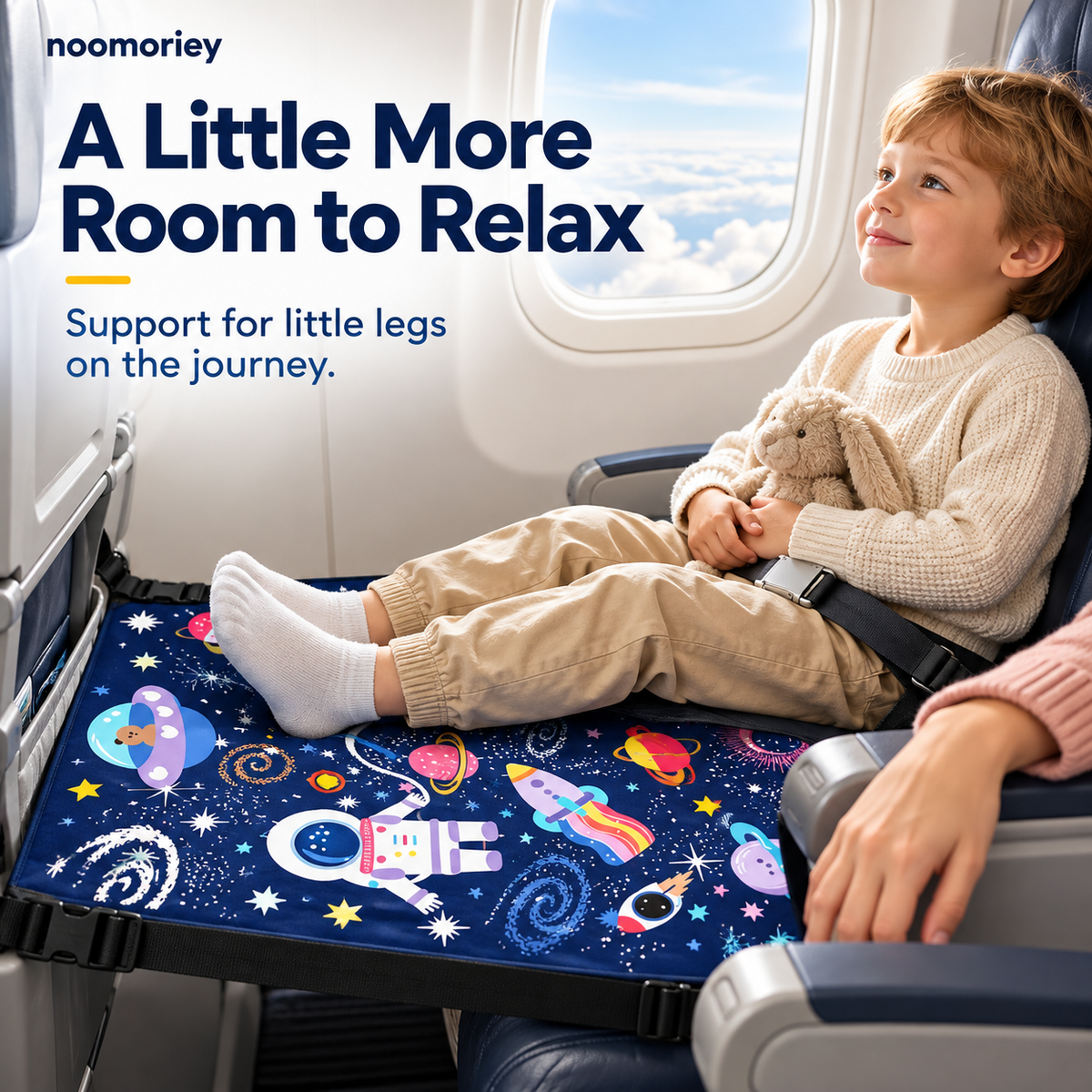 ✈️ Kids’ Airplane Seat Extender – Foldable Travel Leg Rest, No Inflation Needed 🚀