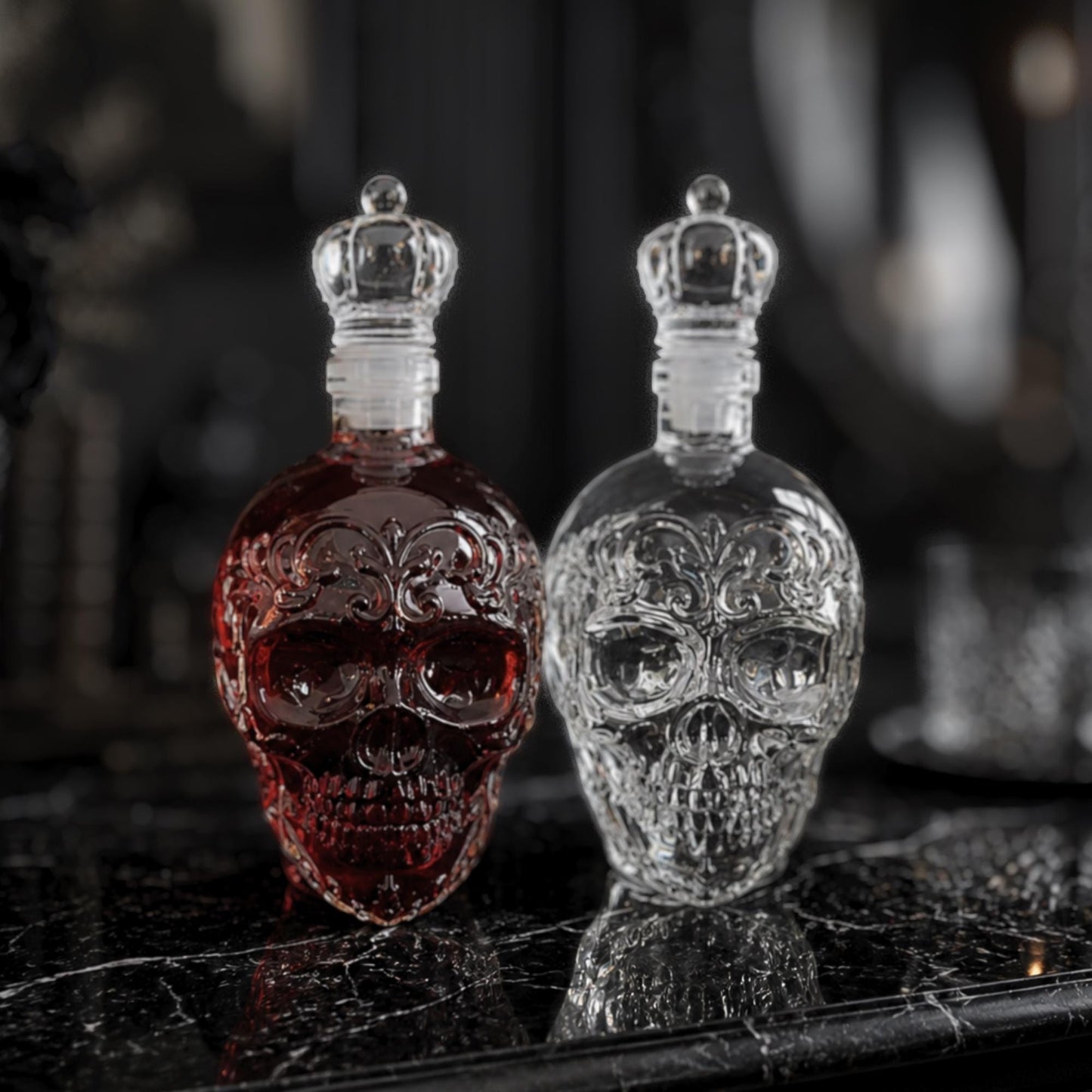 The Sovereign Skull Decanter – Gothic Baroque Crown Whiskey Bottle for Bourbon & Spirits 👑💀