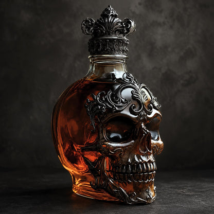 The Sovereign Skull Decanter – Gothic Baroque Crown Whiskey Bottle for Bourbon & Spirits 👑💀