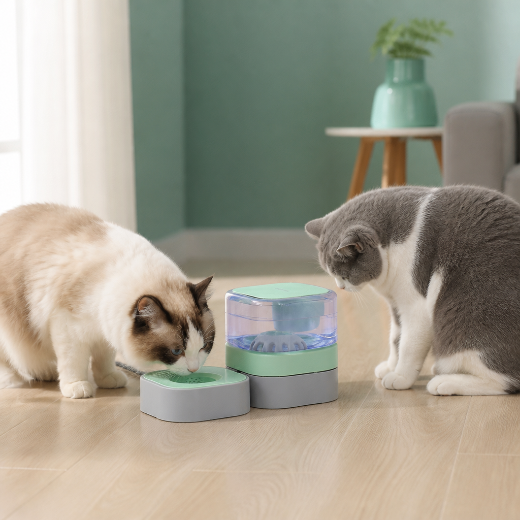Automatic portable water dispenser for cats