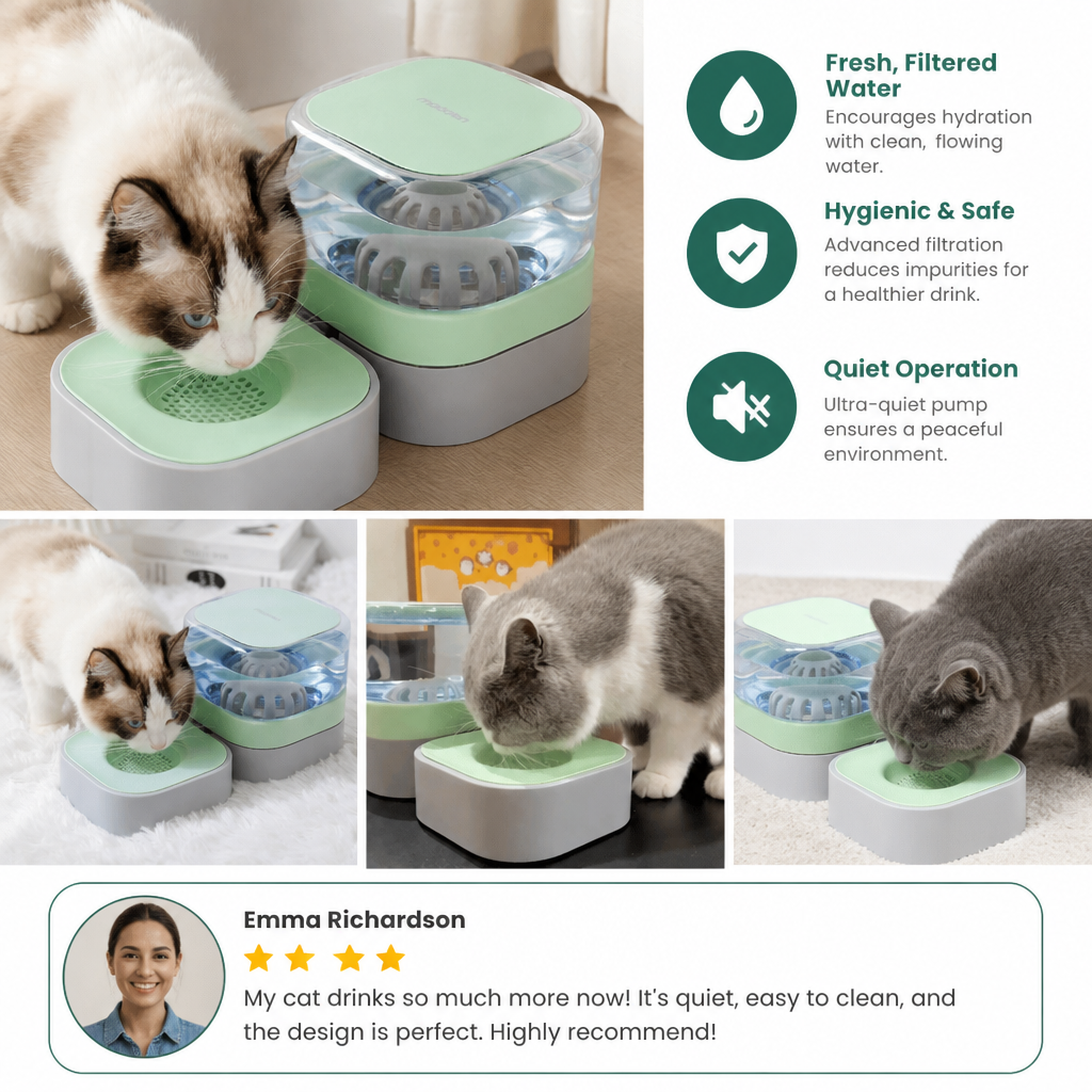 Automatic portable water dispenser for cats