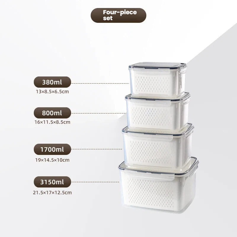 ✨ Keep Food Fresh Up to Longer! 🍓 KEMETHY 10 Pack Fruit Storage Containers with Colanders 🥬 BPA-Free Produce Saver Set 💧 Leakproof Fridge Organizer for Fruits, Vegetables, Berries, Salad, Meat & More 🏡