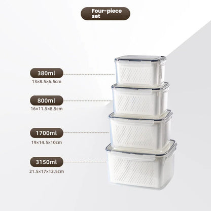 ✨ Keep Food Fresh Up to Longer! 🍓 KEMETHY 10 Pack Fruit Storage Containers with Colanders 🥬 BPA-Free Produce Saver Set 💧 Leakproof Fridge Organizer for Fruits, Vegetables, Berries, Salad, Meat & More 🏡