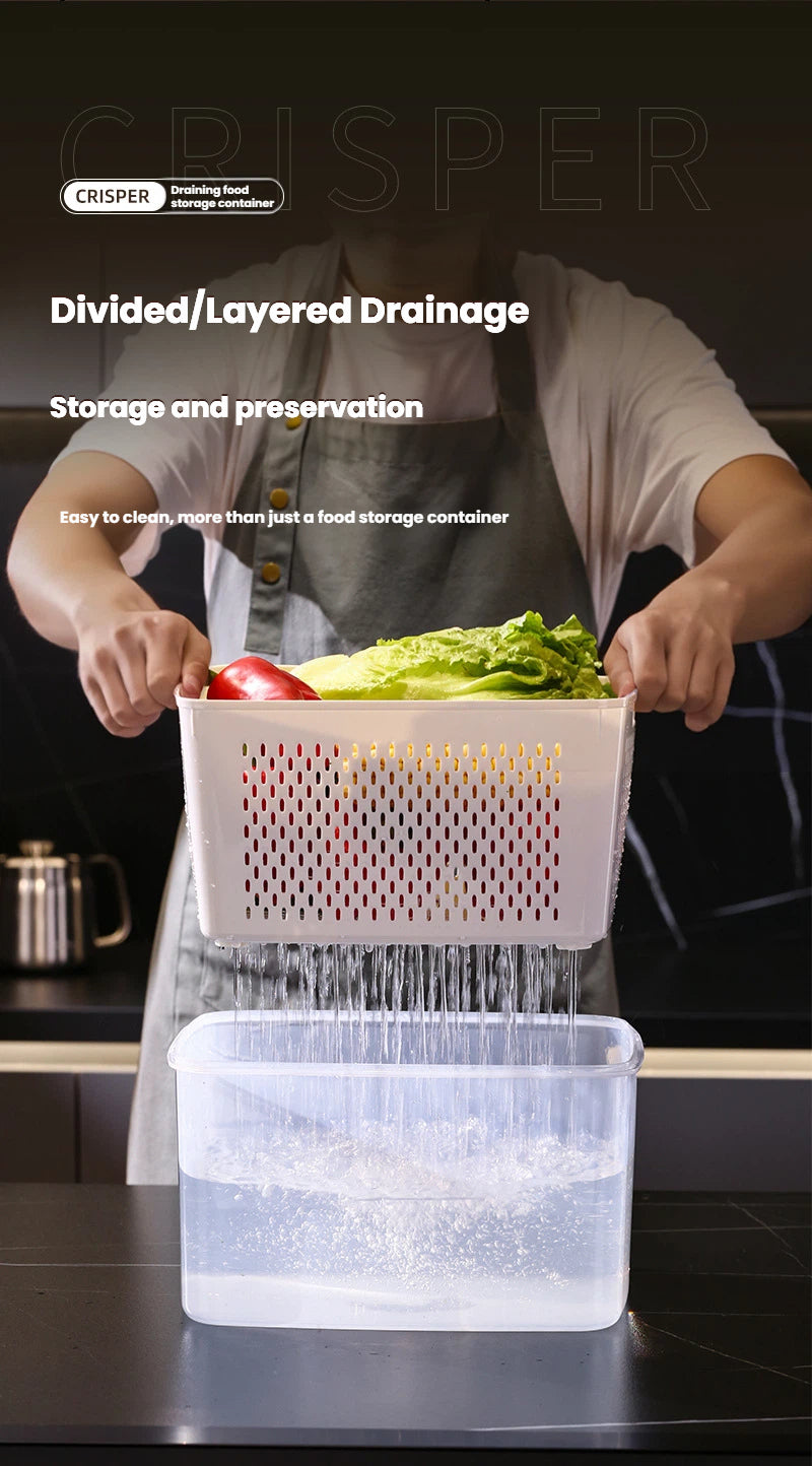 ✨ Keep Food Fresh Up to Longer! 🍓 KEMETHY 10 Pack Fruit Storage Containers with Colanders 🥬 BPA-Free Produce Saver Set 💧 Leakproof Fridge Organizer for Fruits, Vegetables, Berries, Salad, Meat & More 🏡