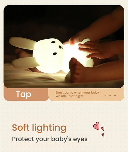 Night Light USB‑Charged Silicone Pat‑Style Bedside Lamp For Bedrooms, Eye‑Protective Night Light For Feeding, Mood Lighting, And Bathroom Use