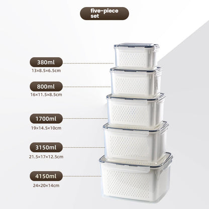 ✨ Keep Food Fresh Up to Longer! 🍓 KEMETHY 10 Pack Fruit Storage Containers with Colanders 🥬 BPA-Free Produce Saver Set 💧 Leakproof Fridge Organizer for Fruits, Vegetables, Berries, Salad, Meat & More 🏡