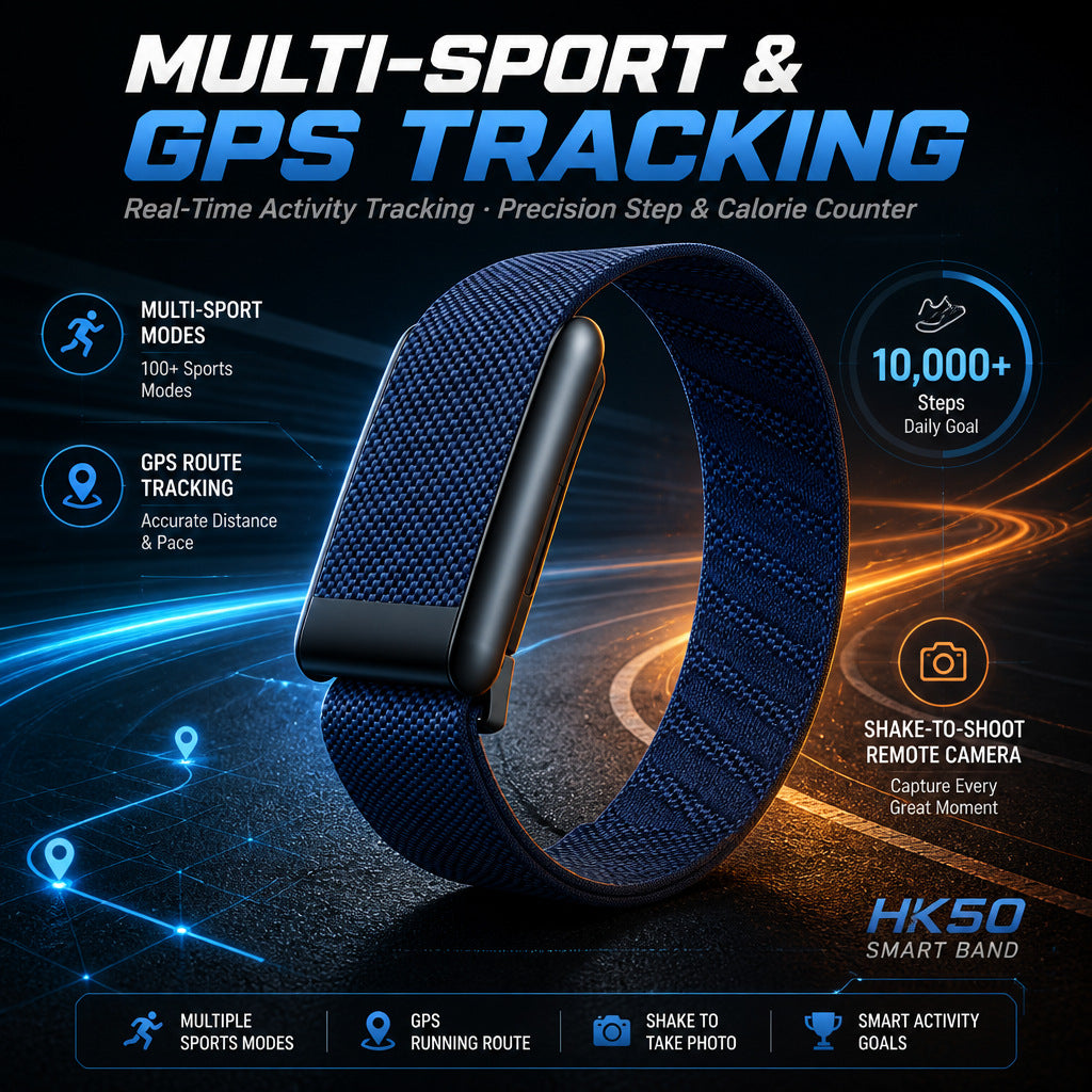 Screen-Free Smart Band – Sleep & Heart Rate Tracking
