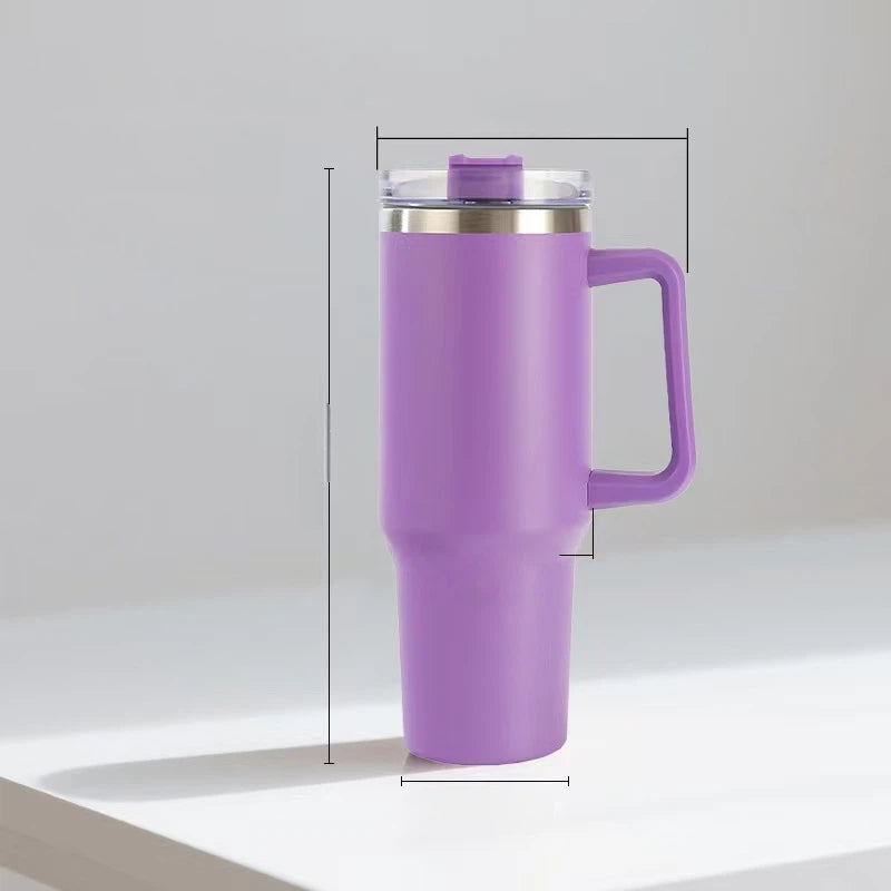 40oz Stainless Steel Ice Cup With Straw