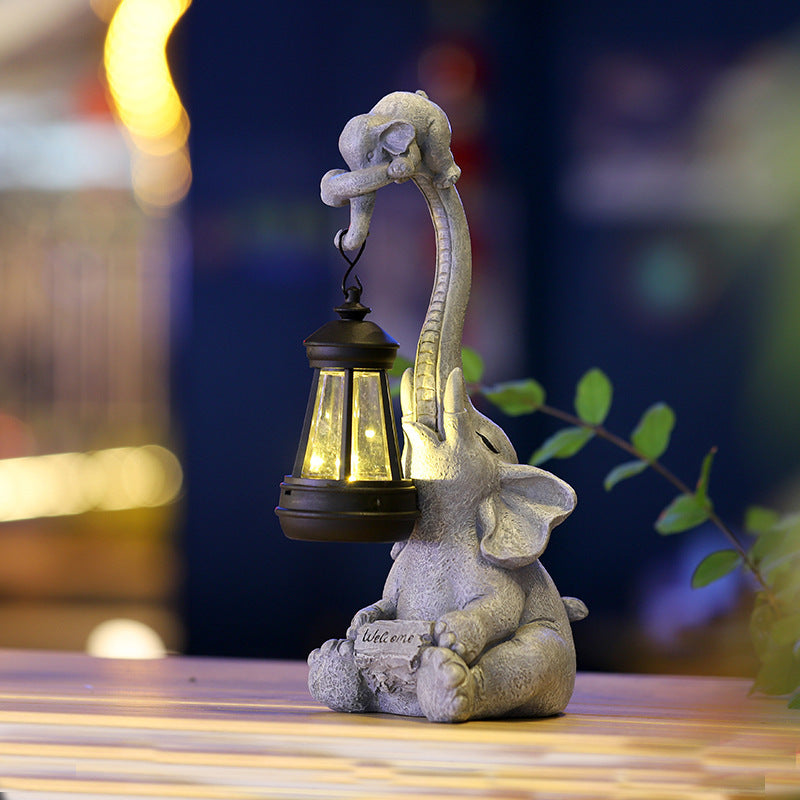 Solar Elephant Garden Light