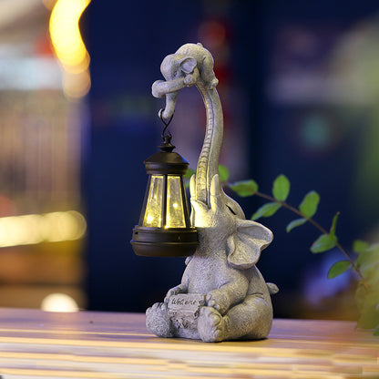 Solar Elephant Garden Light