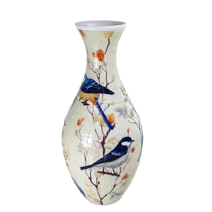 3D Monarch Danaus plexippus And Flowers Series Puzzle Vase - (160 Pieces)
