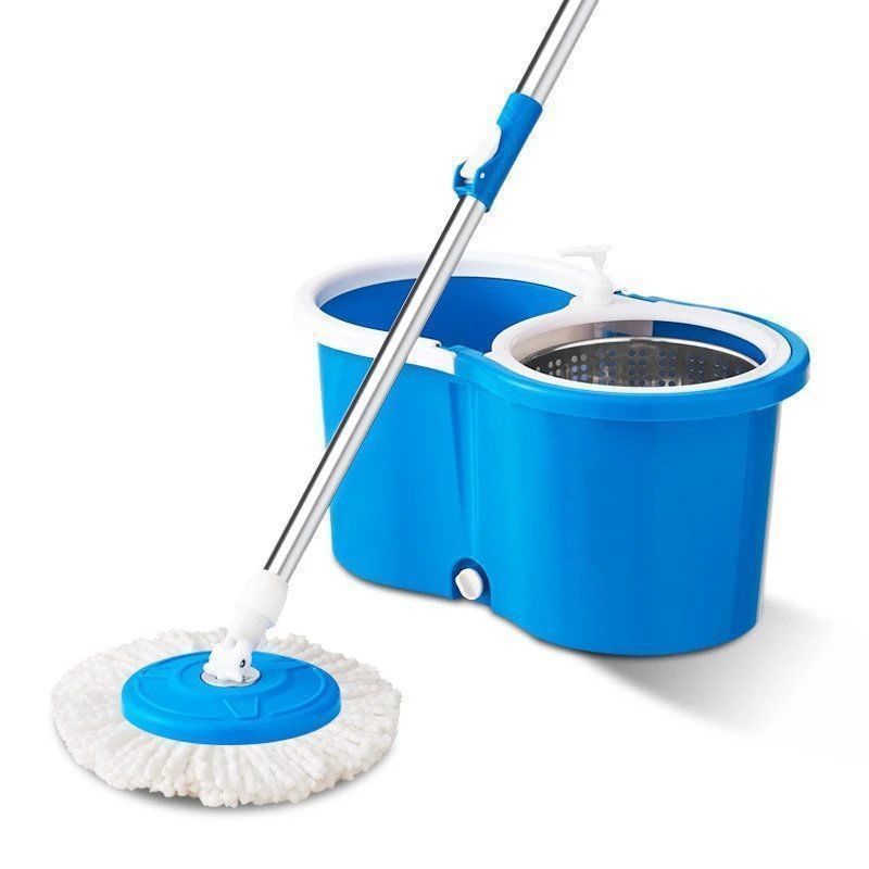 Spin Mop &amp; Bucket System with Detachable Scrub Brush