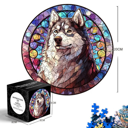 Mini Blue Cardstock Round Puzzle - Creative Toy for Both Adults and Kids