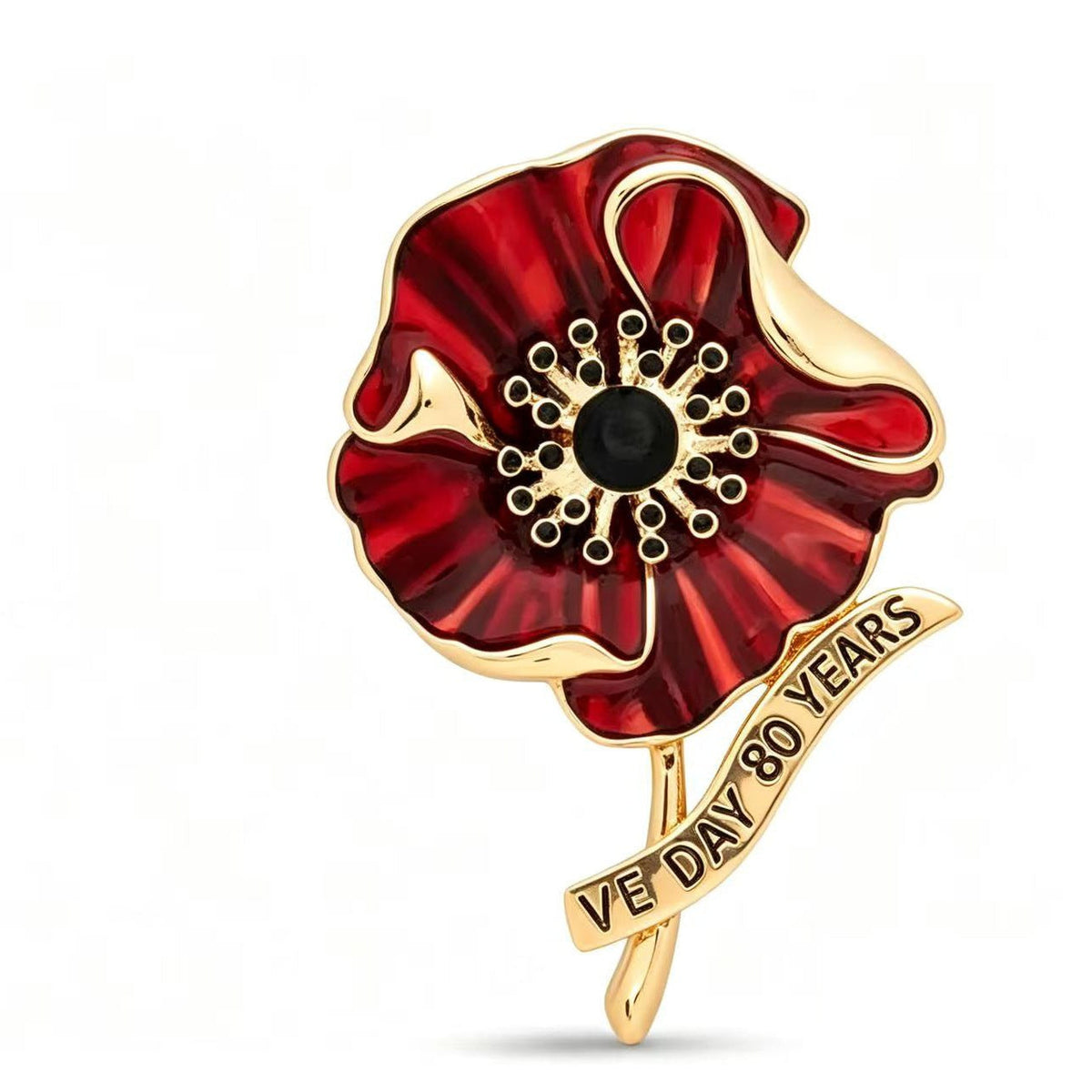 VE Day 80 Poppy Brooch | Limited Edition Anniversary Keepsake